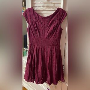 Burgundy mini dress